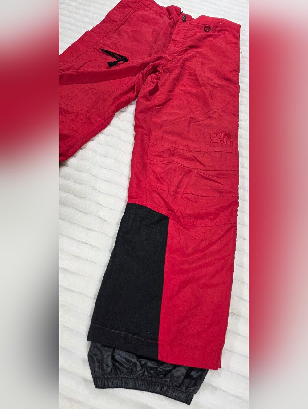 The North Face Extreme Gear Ski Pants Red Black Vintage Mens Snow Trousers 90s L